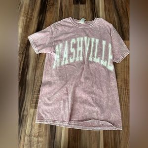 Altar’d State Nashville Oversized Tee - Pink/Purple XS/S